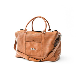 CarBone Leather Duffle Weekender Bag