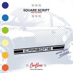 Square Script Side Decals, Two-Color